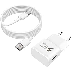 Cargador Samsung Carga Rapida Tipo C 15W Cargador USB de 15W, Cargador rápido Cable USB C de 2m para Samsung Galaxy M13, A13 5g, A14 5G, A53, A52, A51, Galaxy S22 S21 S21FE S21+S20 S20 Ultra, S10, S8, S9, Note20, Note10, Note9, Note8