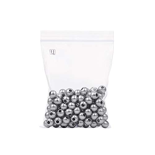 Kissitty 100Pcs Hypoallergenic Stainless Steel Round Spacer Beads 8Mm Metal Rondelle Charm Beads For Bracelets Necklace Diy Jewelry Craft Making With 3Mm Holes #TOP3