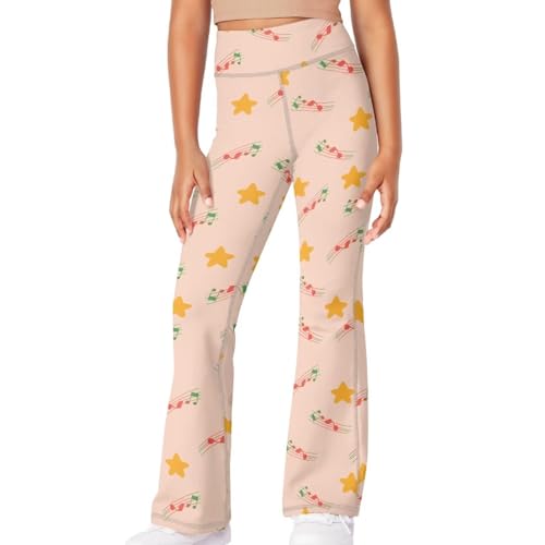 Children's Flared Yoga Pants Stretchable High Waist Long Leggings 2024 Girls Cute Stylish Sweatpants2