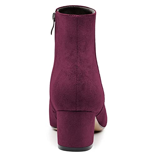 Castamere Women Chunky Block Low Kitten Heel Close Pointed Toe Ankle Boots Short Bootie Slip-on Zipper Office Classic Dress Boots4