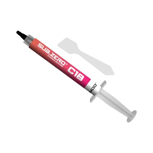 Image of ATOMDOTS C18 Thermal Paste 2g with Spatula - 18 W /m.K High Conductivity Ceramic Paste for CPU GPU | Non-Conductive, Non-Capacitive Thermal Compound for Gaming PC, PS5, Xbox | Subzero Overclocking