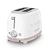 Smeg Toaster TSF01IDFEU, 2 Scheiben, weiß, Ines de la Fressange