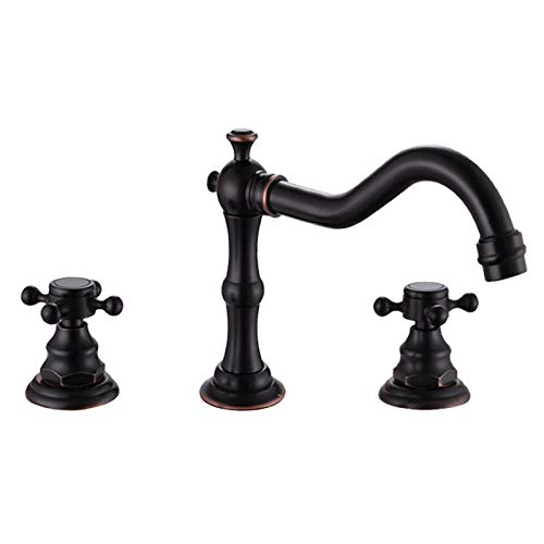 Robinet de bassin pour salle de bain moderne style retro noir