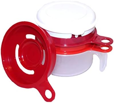 Miniatura 2 de Tupperware Bol para mezclar de fondo plano de 3,5 litros, juego de criada de cocineros color blanco burdeos