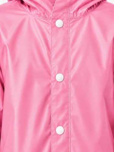 Image of Hooded Waterproof Men's & Women's Raincoat, Lightweight Long Rain Jacket, Button Front, Windproof Outdoor Rainwear | Free Size |