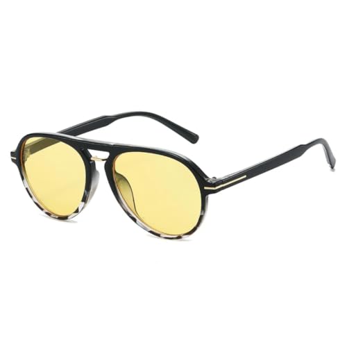 Lunettes de soleil UV400 à double pont rétro avec verres dégradés tendance