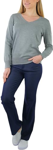 Image of ToBeInStyle Women's Classic Long Sleeve V-Neck Pullover Sweater