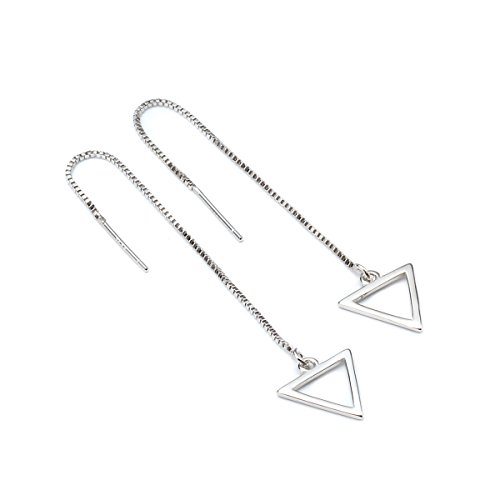MATT&HANN Fashion Geometric Threader Drop Earrings (Triangle Threader Earrings)
