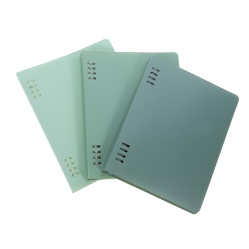jojofuny 3 Piezas Portada de libro de hojas sueltas carpeta de hojas sueltas Computadora portátil tres bloc conchas de cuaderno cubierta del cuaderno b5 carpeta dura páginas