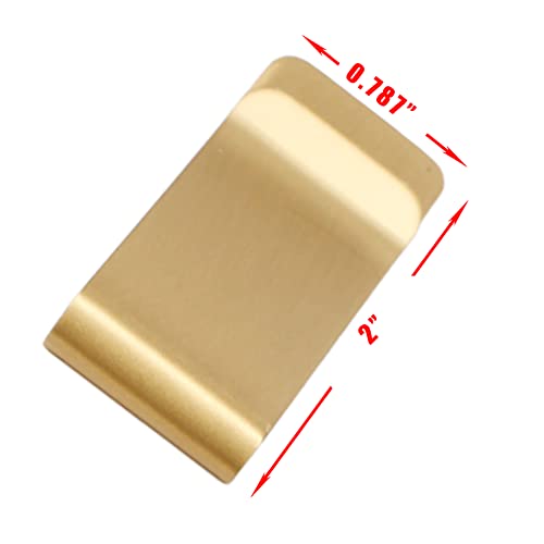 Minimalist Money Clip Storing Cash Card Silver Gold 2 Pcs Set (0.787 Inch)2
