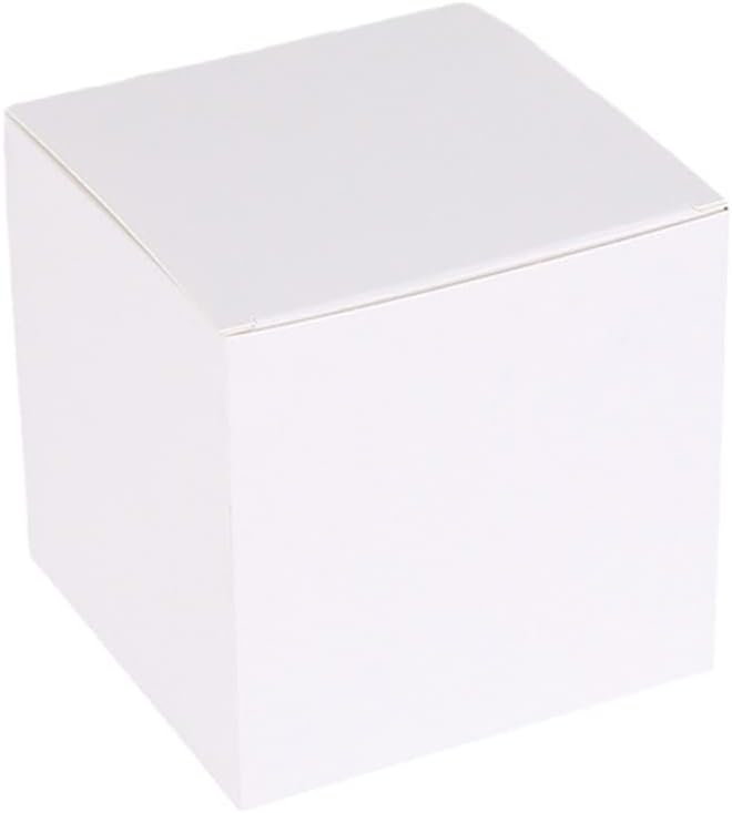 50Pcs Kraft Paper Box Square White Cardboard Box DIY Gift Box For Cookies Jewelry Gift Packaging Candy Cake Baking