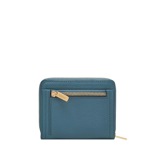Image of Fossil Leather Women Logan Blue Wallet SL7923106