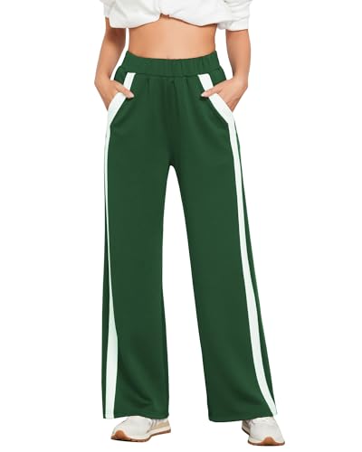 Grapent Green Pants For Women Green Track Pants Women Track Pants Womens Athletic Pants With Pocket Pull On Pants For Women Lounge Pants Women With Pockets Dark Green Size Medium Us Size 8 To Size 10 cover