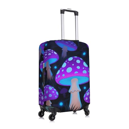 Night Mushrooms Purple Elastic Luggage Cover Elastic Suitcase Cover Protector Anti Scratch Covers For 22-24 Inch Luggages M3
