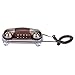 Vbestlife European Vintage Wall Phone Retro Desktop,Wall Mounted Dual Purpose Wired Telephone Desktop Wall Landline Phone with Light for Home Hotel Patina