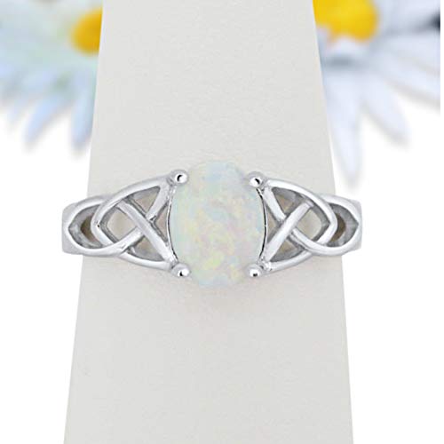 Blue Apple Co. Art Deco Ring 8mm Oval Cubic Zirconia Split Shank Twisted Trinity Ring Solitaire Statement Wedding Engagement Rings For Women 925 Sterling Silver Gifts For Her4