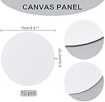 NBEADS 12 Panneaux ronds de peinture de Pcs, 5.9x5.9inch Toile vierge Dessins pour l'huile & Les étudiants en peinture acrylique Artiste Hobby Peintres et débutants, 5.9inch en Diamètre