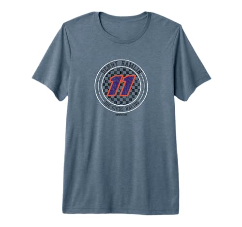 NASCAR - Denny Hamlin - Checkered Circle Premium Tri-Blend T-Shirt