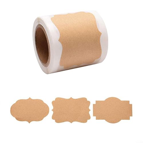 QOXEZY - Lot de 300 étiquettes autocollantes vintage pour personnaliser les bocaux et les bouteilles dans votre maison ou votre bureau Adhérence à divers matériaux (1)