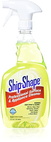 Ship-Shape Barbicide Professional Surface & Appliance Cleaner Removes Hairspray Residue from Flat Irons Mirrors & Salon Furniture Streak-Free Phosphate-Free Spray - 32 Fl Oz
