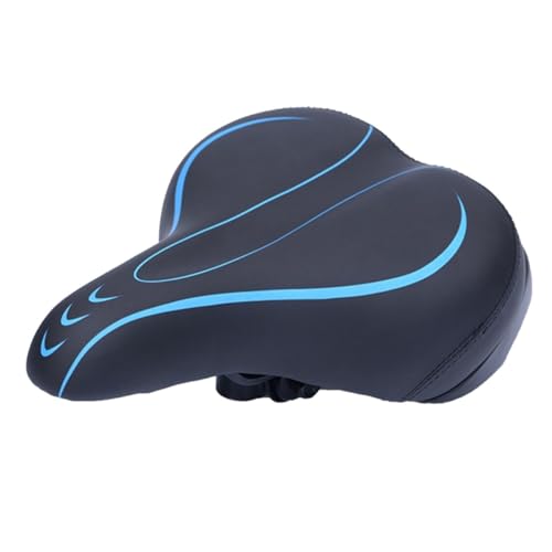 Asiento de bicicleta azul hinchable con ventilación antipresión para plegable