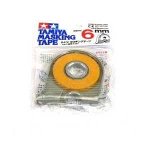 TAMIYA 87030 Masking Tape 6mm/18m met dispenser Tamiya, modelbouw accessoires, knutselgereedschap,tape, masking tape…