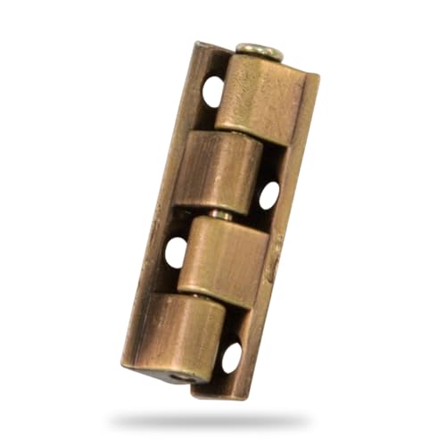 Amig - Bisagra para Armarios, Zamak, Acabado en Cuero, 40 X 9 mm, Desmontable, Resistente y Duradero, Fácil de Instalar