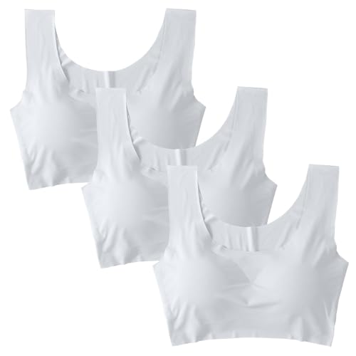 3 Pack Sports Bras for Women Yoga Workout Bra High Support Wireless Brassiere Push Up Seamless Bralette Full Coverage 2025