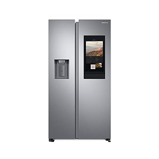 Samsung RS6HA8891SL/EG Side-by-Side Kühlschrank, 178 cm, 614 ℓ, 225 ℓ Gefriervolumen, Family Hub, Edelstahl Look