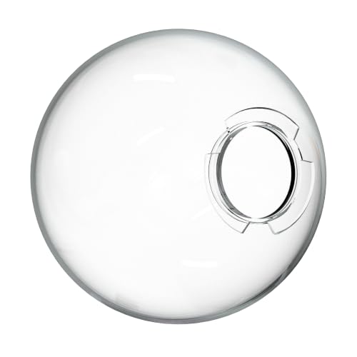 Image of KASTLITE 12 inch Clear Acrylic Lamp Post Globe, 4-5 /8in Twist Lock, US Made | Manufactured in the USA, Impact-Resistant Plastic Construction (Not Glass), Fits Most Standard Outdoor Pole-Top Fixtures