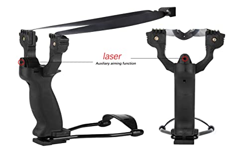 Rochan Wrist Rocket Slingshot Professional Adult Slingshot Hunting Tool With Laser Sight Provides 90 Ammo For Outdoor Shooting #TOP2