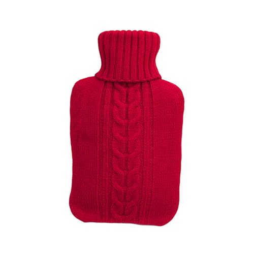 Healeved Housse De Bouillotte Tricotée Étui Housse Pour Bouillotte Tricotée Rouge De Pour Femme