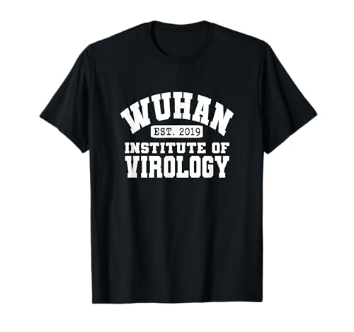 Redds Threads Wuhan Institute Of Virology T-Shirt, Small, Black