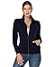 J.Corrine Women's Zip up Sweatshirts Jacket Stand Collar Long Sleeve Running Track Jacket with Pockets Navy Blue M