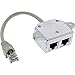 Produktbild InLine 69932A ISDN Port-Doppler, 1x RJ45 Stecker an 2x RJ45 Buchse, mit Kabel