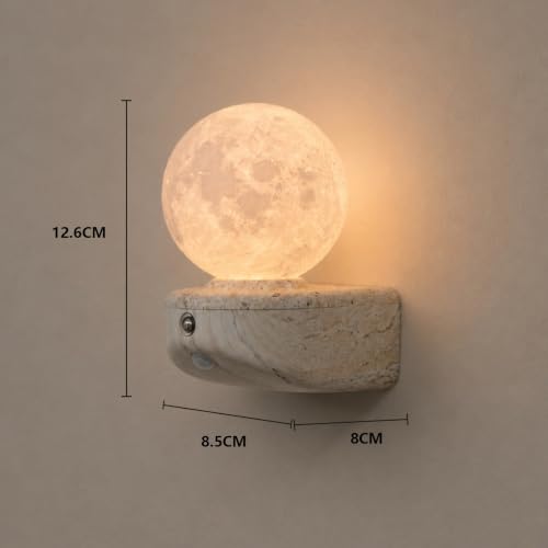 Lámpara de pared con sensor para pasillos y luz marrón claro 7