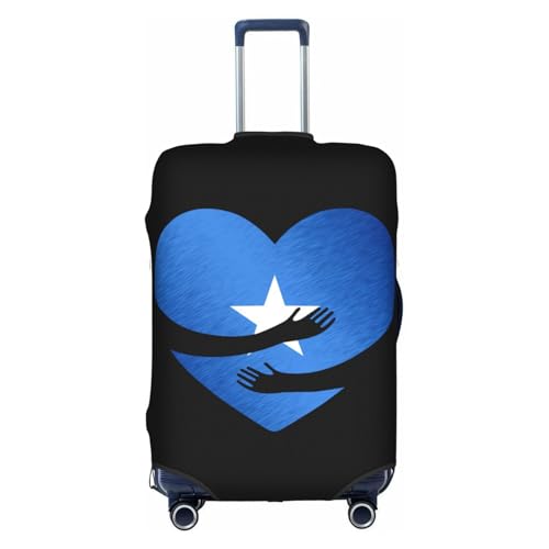 Travel Luggage Cover Somalian Somalia Flag Heart Fashion Washable Baggage Suitcase Protector Fit For Luggage X-Large