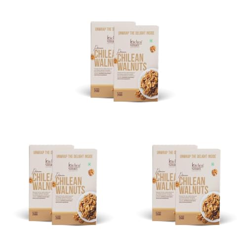 Image of KitchenSmith Chilean Walnuts - Pack of 6 (250gm Each) | Delicious & Crunchy | High In Anti-Oxidants | Premium Walnuts | Akhrot | Rich In Omega-3 | Healthy Snack