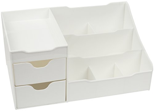 Mantello Bathroom Organizer Countertop- Make Up Organizers And Storage- Bathroom Counter Organizer And Skin Care Organizer, Makeup Organizer For Vanity- White #TOP5