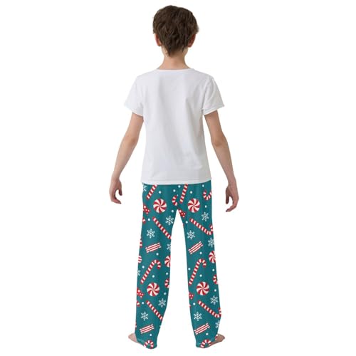 Christmas Candy Snowflakes Boys Pants for Kids Jogger Pants with Pockets S-XL3