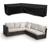 [Sistema de cordón]: cordón y hebillas ajustables para fijar firmemente la cubierta de muebles para evitar que se vuele incluso bajo viento fuerte para garantizar que tus muebles siempre estén bien protegidos.