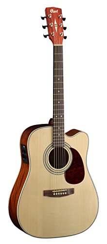Cort 6 String Acoustic-Electric Guitar, Right Handed, Gloss Natural (MR500E NT)