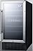 Summit 18” Wine Cellar, 28 Bottle Capacity, 3.3 cu.ft., Built-In Wine Cellar, Stainless Steel- SWC182Z
