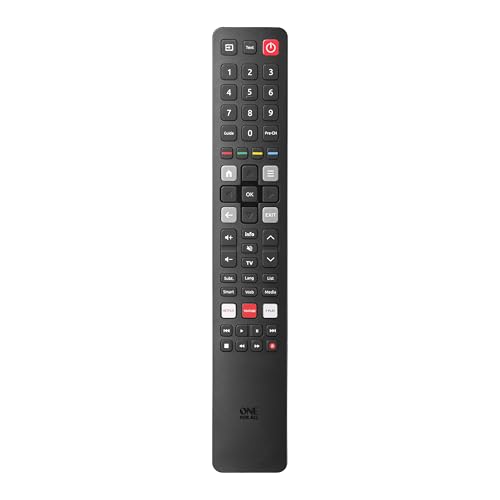 One For All URC 4922 Controle Remoto Universal para TV TCL ou Thomson – Compatível com 675 Marcas, Fácil de Configurar, Substituto com Botões Netflix e Prime Video