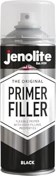 JENOLITE Primer Filler Spray Paint | BLACK | High Fill Multi-Surface Primer Paint | Fills Small Dents & Scratches | Perfect For Car Bodywork, 3D Printer Models & More | 400ml