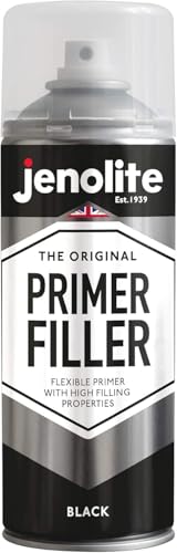 JENOLITE Primer Filler Spray Paint | BLACK | High Fill Multi-Surface Primer Paint | Fills Small Dents & Scratches | Perfect For Car Bodywork, 3D Printer Models & More | 400ml