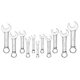 Platinum Tech 99505 11 Pc. SAE Stubby Full Polished Combination Wrench Set PLT-99505