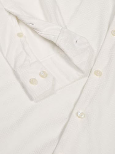 Image of Thomas Scott Men's | Solid | Textured Fabric | Full Sleeve | Slim Fit | Polyester-Blend | Spread Collar | Casual Shirt