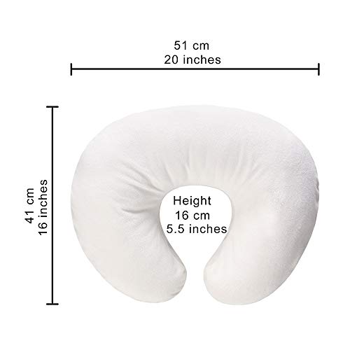 Nursing-Pillow-Cover-Pillow-Slipcover-Waterproof-Breastfeeding-Pillow-Protective-Cover-for-MomNewborn-Infant-Soft-Cotton-Feeding-Cushion-Case-for-Boys-and-GirlsWhite
