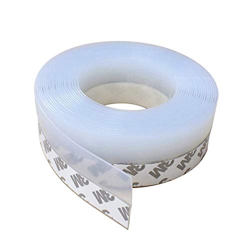 Door Seal Strip, Weather Stripping for Door, Adhesive Window Silicone Seal Strip, Weatherproof and Soundproofing Seal Tape for Side of Door and Window,1.77In x 16.4Ft, (45MMX5M) (Transparent)
